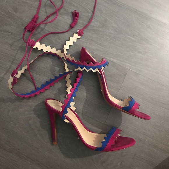 Schutz size 7 lace up heels - Picture 5 of 5